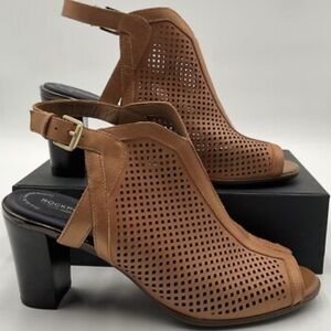 Rockport Women's Brown Peep-Toe Heels - Size 9